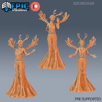 moon deity set dnd miniature tabletop miniatures gaming monster 3d model rpg dndminis stl file game epic-miniatures dndminiatures 3dprint 3dminiature printedminis 3dprinting dungeon fantasy roleplaying dragon warrior undead pre-supported 3d print model - Mito3D
