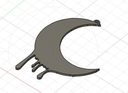 Luna gocciolamenti anelli cerchi 3d print model - Mito3D