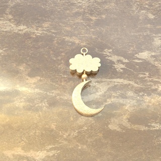 Luna arete oído anillo joyería joya diamante nube noche femenino símbolo colgar joyasxcultos 3d print model - Mito3D