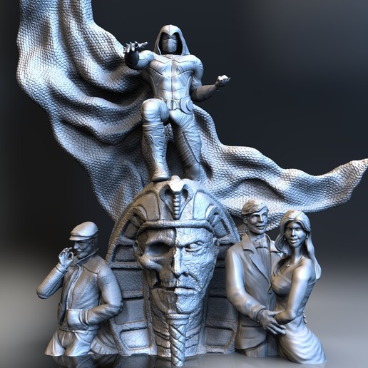 Luna Caballero Arte arte fan cómic maravilla esfinge superhéroe figure3d 3d modelo impresión 3D print model - Mito3D