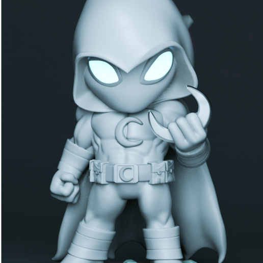 moon knight chibi 3D print model - Mito3D