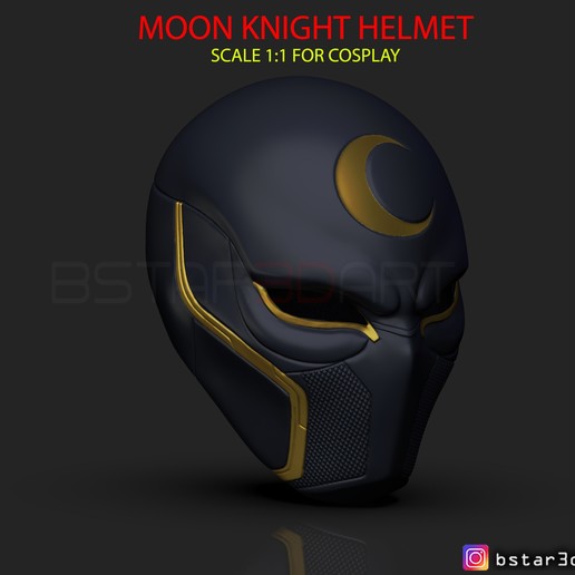 moon knight casque - marvel masque de haute qualité l'impression 3d modèle art tête visage accessoires jouet cosplay le capitaine fin partie l'infini la guerre vengeur captain america bouclier l'homme fer 3D print model - Mito3D