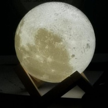 lua luminária 5 diâmetro lampara litofania real 3d print model - Mito3D