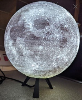 moon light & usb stand 3d print model - Mito3D