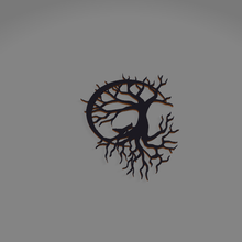 Luna illuminato lupo albero of vita strega occulto medicinale 3d print model - Mito3D