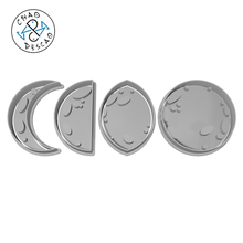 moon phases - cookie cutter fondant polymer clay gadget pastry baking birthday icing 3d print model - Mito3D