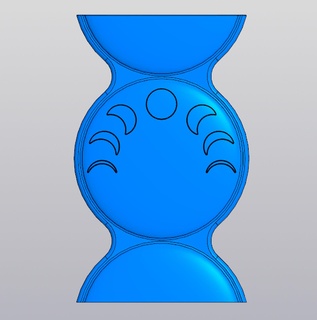 moon phases vase gardener flower bowl bouquet houseware florist 3d print model - Mito3D