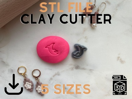 moon polymer clay stud cutter 5 sizes digital stl file 3d printing stamp minimalist jewelry earrings halloween 3d print model - Mito3D