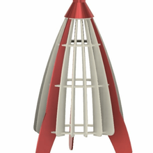 aya roket avize ev yatak odası çocuklar lamba ay bulmaca dekor 3d print model - Mito3D