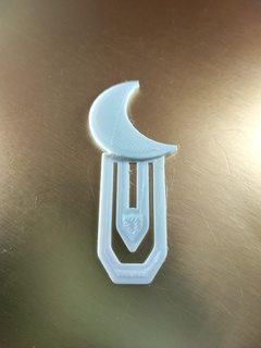 moon trombone paper clip mark bookmark 3d print printing bricoloup 3d print model - Mito3D