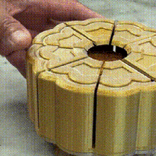 mooncake cutting guide cake partitioner partition sectioned sections moon festival mid-autumn 3d print model - Mito3D