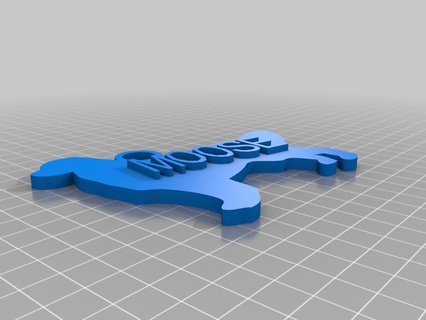 alce personalizado llaveros 3d print model - Mito3D
