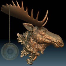 moose head art sculptures 3d print model - Mito3D