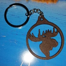 moose keychain jewelry hunting moosehead outdoors keychains 3d print model - Mito3D