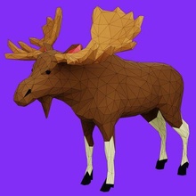 moose lowpoly 3d print model 3d print model - Mito3D