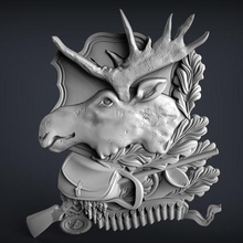 moose trophée routeur cnc art 3d print model - Mito3D