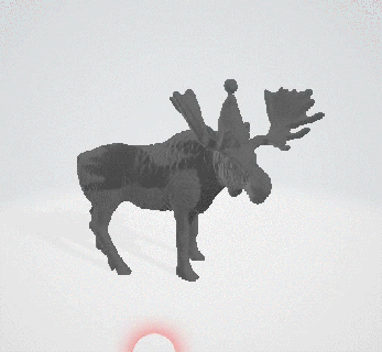 alce indossare lavorato maglia brutta maglione ghette arte uncinetto animale Natale 3d print model - Mito3D