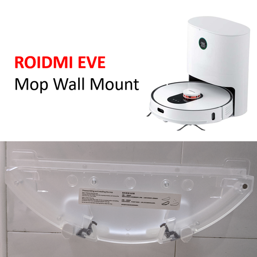 mop wall mount roidmi eve robot vacuum tool xiaomi hook 3D print model - Mito3D