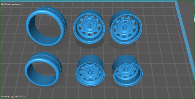 mopar rally wheel 1 25 Various #1/24 #1/25 #modelcar #customparts #protouring 3d print model - Mito3D