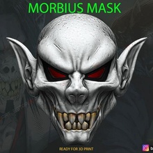 morbius máscara maravilla historietas cosplay fantasma casco cráneo cabeza vampiro disfraces juguetes dracula horror terrible hueso muerte juegos 3d print model - Mito3D