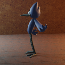 mordecai Più mostrare cartone animato regolare Ave uccello blu 3d print model - Mito3D