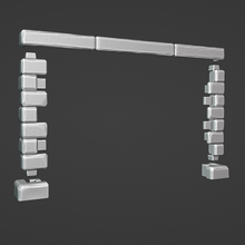 mordheim wall corners beams 3d print model - Mito3D