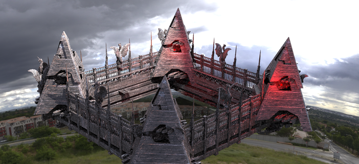 Mordor Fort Arena Wände inspiriert 1 Stadt Schloss Dom Komplex uralt Bild Tages Trend Monument Pyramide Statue Geschichte Ruine Mitte alt architektonisch 3d print model - Mito3D