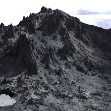 mordorina montagna roccia terreno 1 3d print model - Mito3D