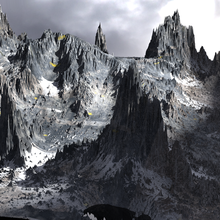 Mordor dağ Kaya arazi 3 3d print model - Mito3D