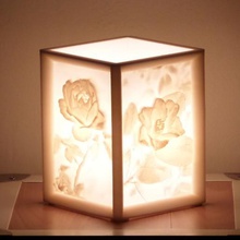more-than-a-lithophane camellia & rose lamp home bas relief flower flowers light lighting lithopane lithophane mothers day no support supports supportless valentines decor 3d print model - Mito3D