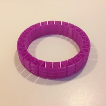 more customizable stretchlet bracelet jewelry 3d customizer challenge openscad parametric supportless upgrade wearable bracelets 3d print model - Mito3D