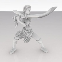 morgianna bladedancer art models warrior roleplaying miniature fighter assassin 3d print model - Mito3D