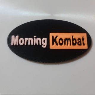 manhã kombat logotipo arte 2d parede combate matinal litofanos 3d print model - Mito3D