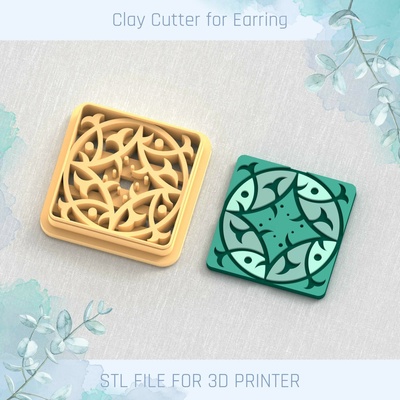 moroccan polymer clay cutter tool jewellry stl halloween 3d print model - Mito3D