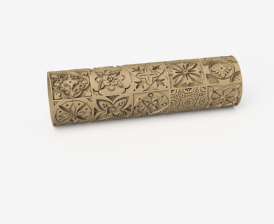 marokkanisch Fliesen Textur Walze Lehm Polymer Ohrringe Cutter Cosplay Fußboden Dekor 3d print model - Mito3D