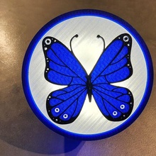 morpho Schmetterling Tier exotisch Atmosphäre Linse Licht Stelle 3d print model - Mito3D