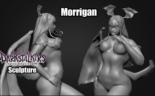 morrigan darktalkers 3d print model - Mito3D