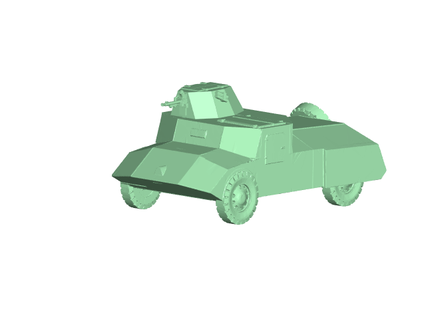 morris light reconnaissance car armored britain sgm 3d printing 3d print model - Mito3D