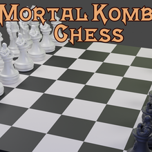 ölümlü kombat satranç piskopos kale kral şövalye piyon kraliçe oyun 3d print model - Mito3D