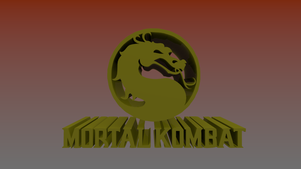 mortal kombat logo games fightpelea 3D print model - Mito3D