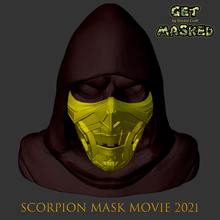 mortal kombat película 2021 escorpión máscara stl expediente 2 versiones Moda ninja mombat cosplay mk mk2021 sub zero 3d print model - Mito3D
