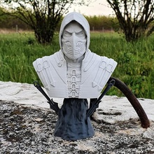 mortal kombat scorpion bust various character sculpture mask 3d print model - Mito3D