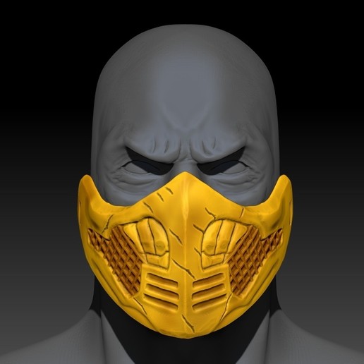 mortal kombat scorpion Maske Spiel cosplay 3D print model - Mito3D