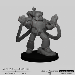mortax gunslinger dark epoch legion heresy 28mm 32mm marine assassin grimdark future war wargaming 3d print model - Mito3D