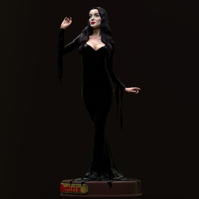 morticia addams femily fanart sculptures female character horror miniatures woman art comics hero statue halloween figurines wednesday series 3d hollywood 3d print model - Mito3D