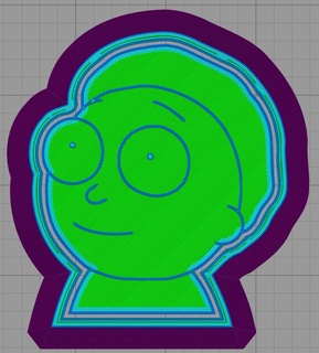 morty smith cookie cutter rick 420 bust tv charecter fondant baking cake kitchen food 3d print model - Mito3D
