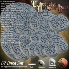 mosaico bases juego fantasía azar miniaturas oval rpg cuadrado martillo guerra Iglesia mesa hermanas sororitas 3d print model - Mito3D