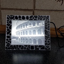 mozaik lithophane ışıklı benim çerçeve ev 3d print model - Mito3D