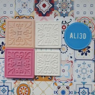 mozaik pul 06 kurabiye soğuk porselen hamur işi mühür işaretleyici kitleler pullar seramik Rahatlama düşük 3d print model - Mito3D