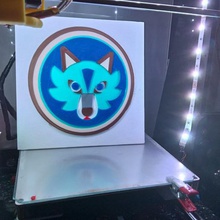 de la mosaïque du loup peinture art conseil d'administration wolf enfant cadre animal art2d toy 3d print model - Mito3D